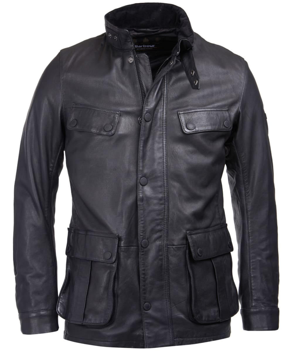 leather barbour jacket mens