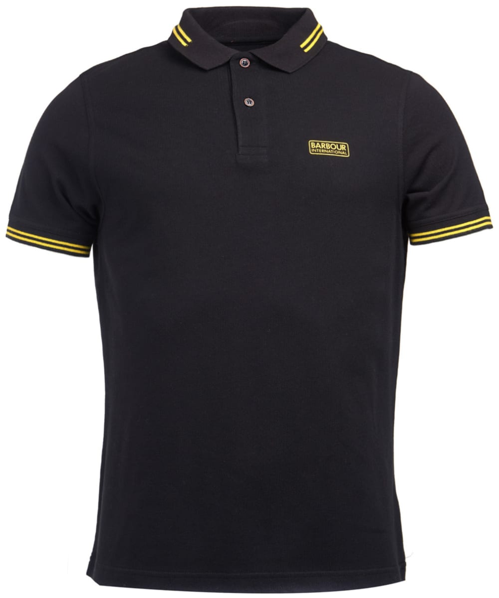 View Mens Barbour International Essential Tipped Polo Shirt Black UK L information