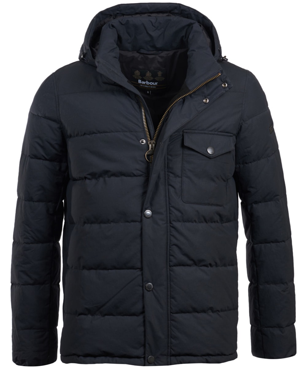 barbour international pivot quilted hooded jacket