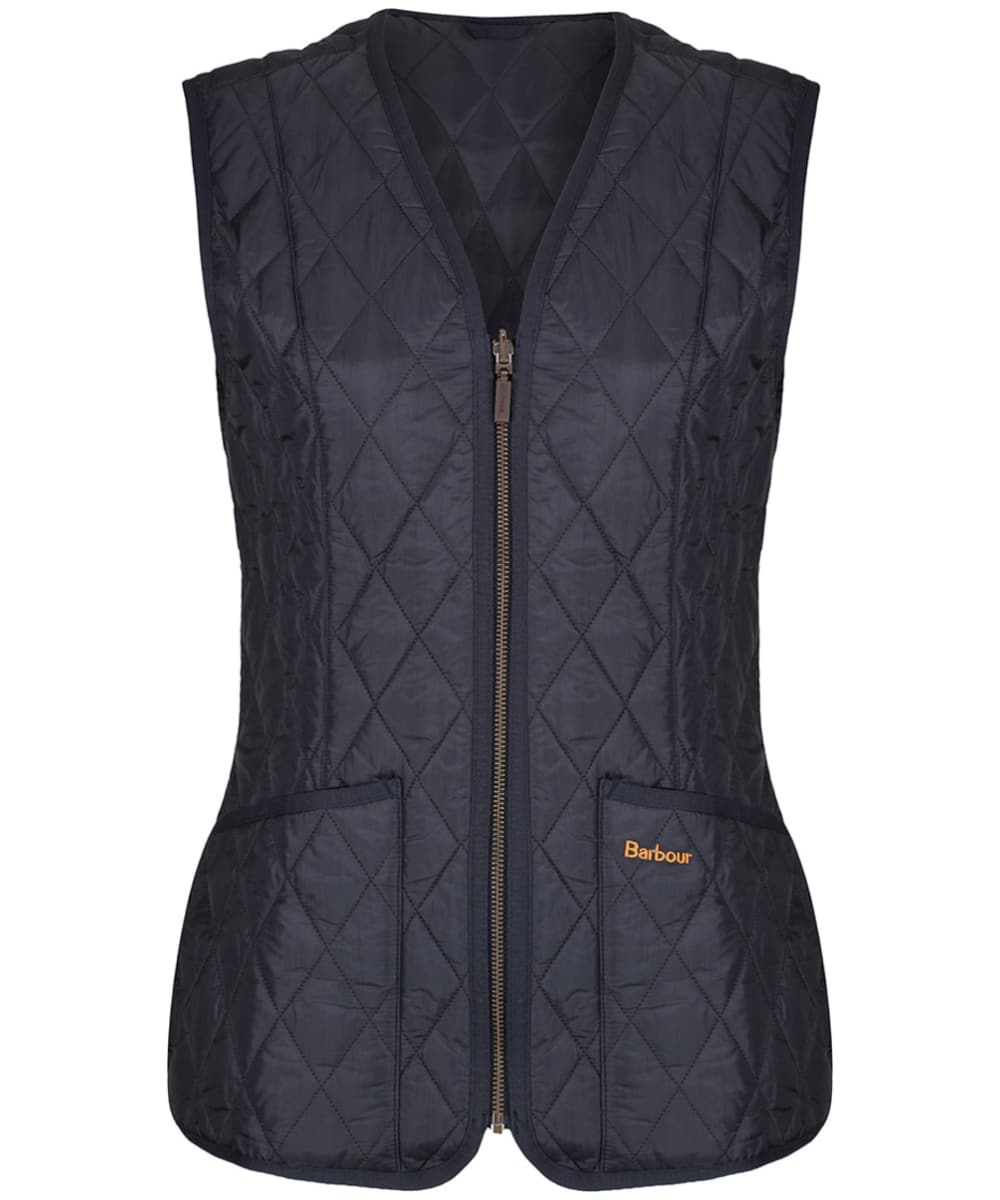 View Womens Barbour Betty Quilted Waistcoat ZipIn Liner Navy UK 10 information