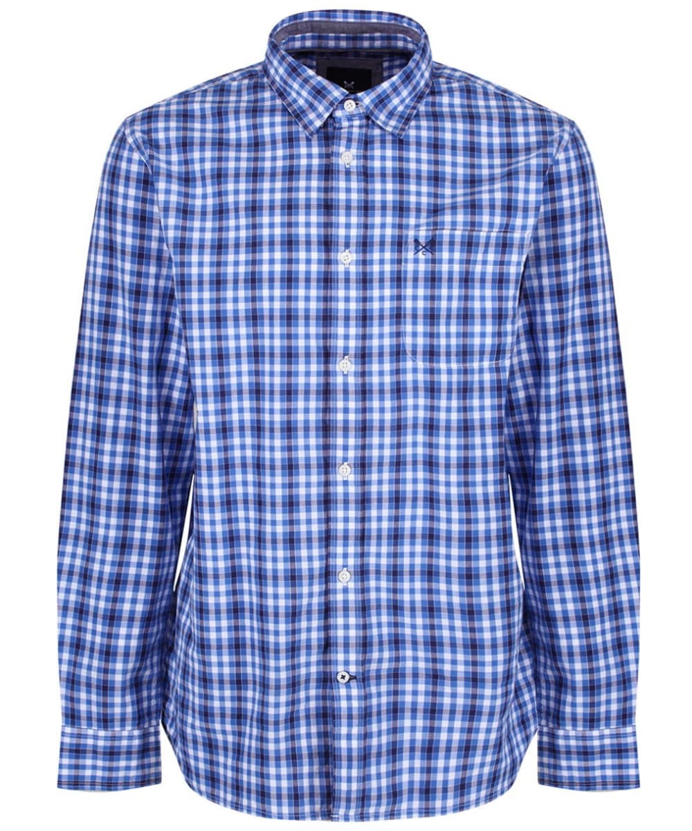 View Mens Crew Clothing Westleigh Classic Check Shirt Lapis Blue UK XXXL information