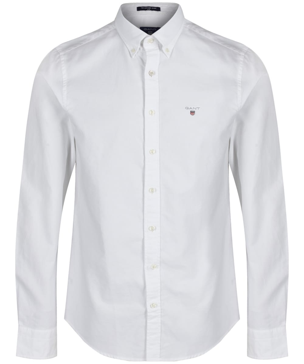 View Mens GANT Slim Oxford Shirt White UK XL information