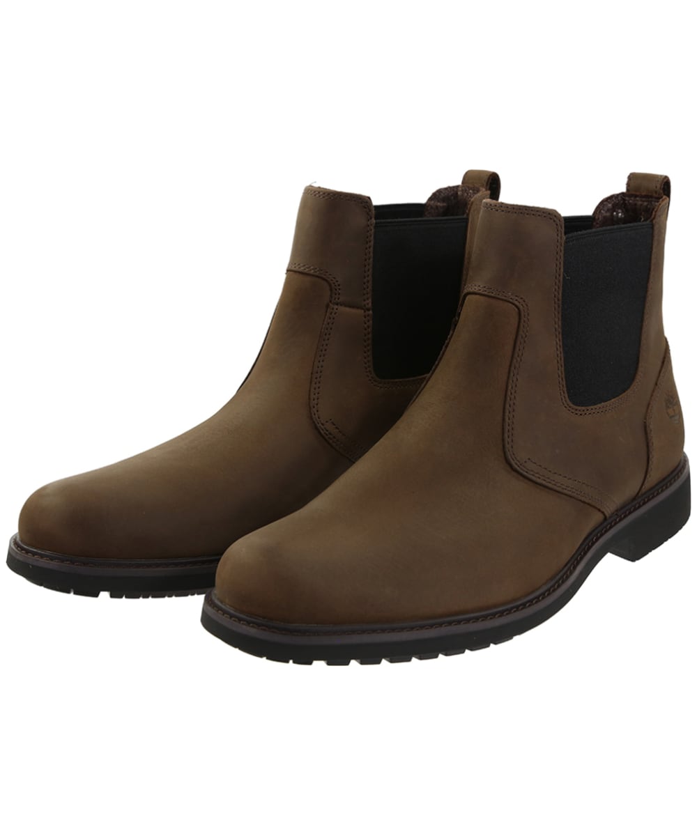 View Mens Timberland Stormbucks Waterproof Chelsea Boots Dark Brown UK 95 information