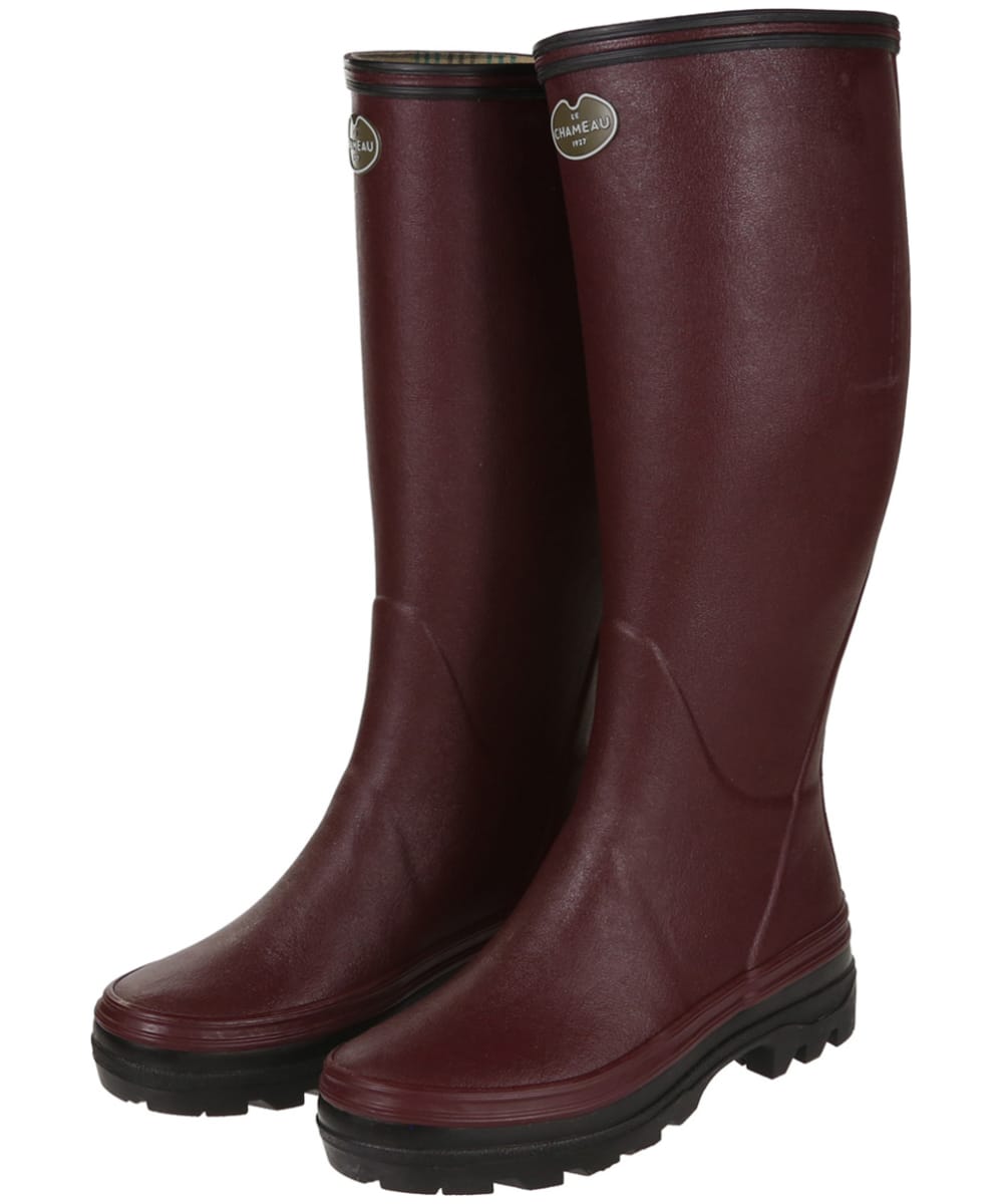 View Womens Le Chameau Giverny Wellington Boots Cherry UK 8 information