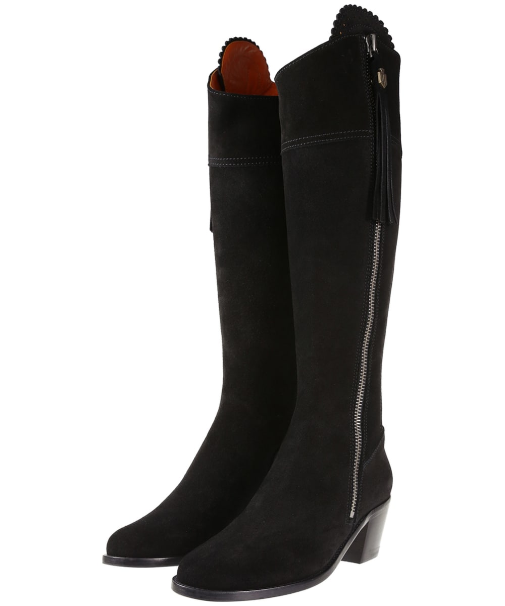 View Womens Fairfax Favor Tall Heeled Regina Boots Black Suede UK 75 information