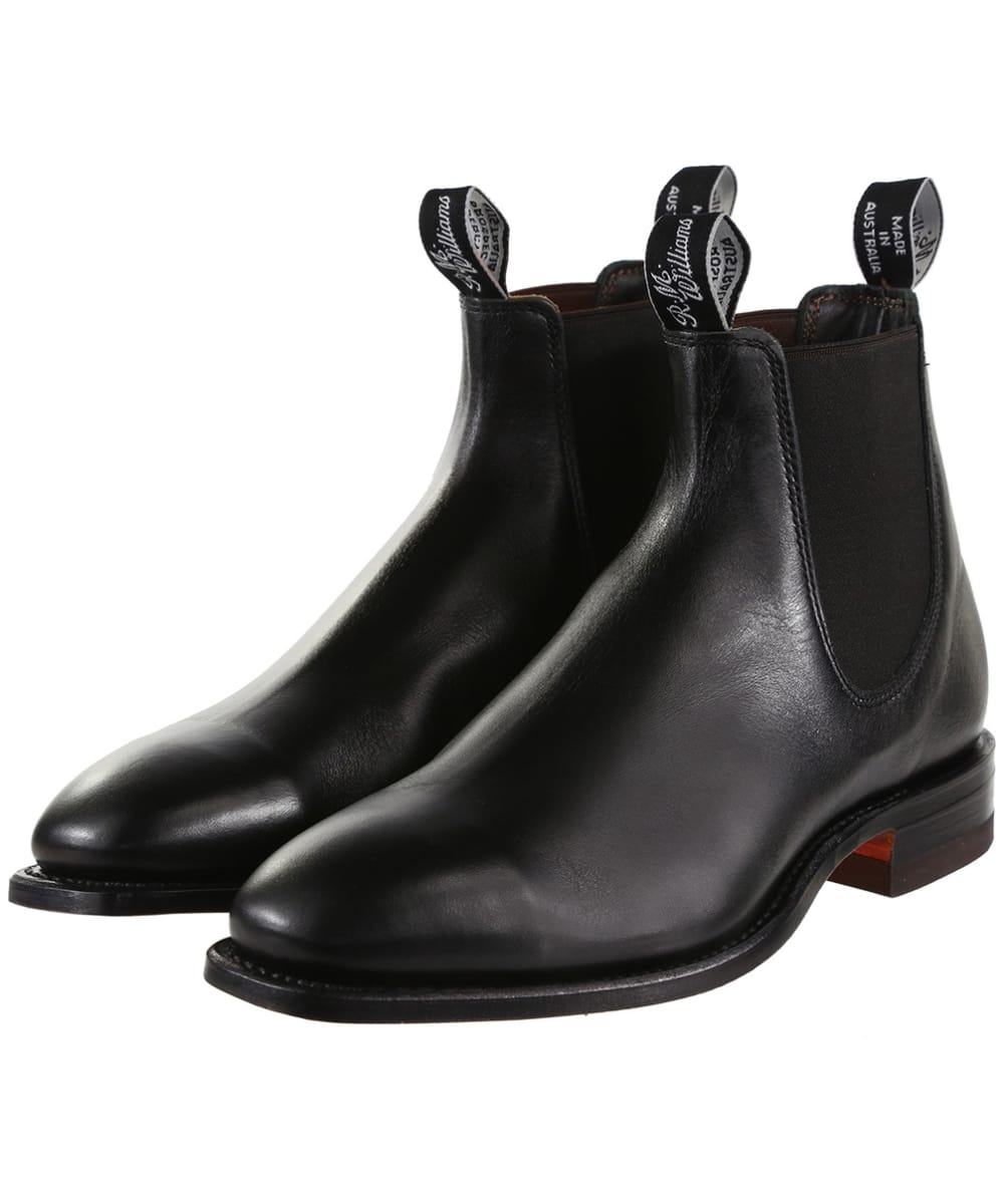 View RM Williams Classic Craftsman Boots Yearling leather classic leather sole H Wide Fit Black UK 9 information