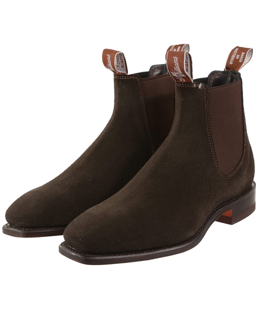 View RM Williams Classic Craftsman Boots Suede leather classic leather sole G Regular Fit Chocolate UK 65 information