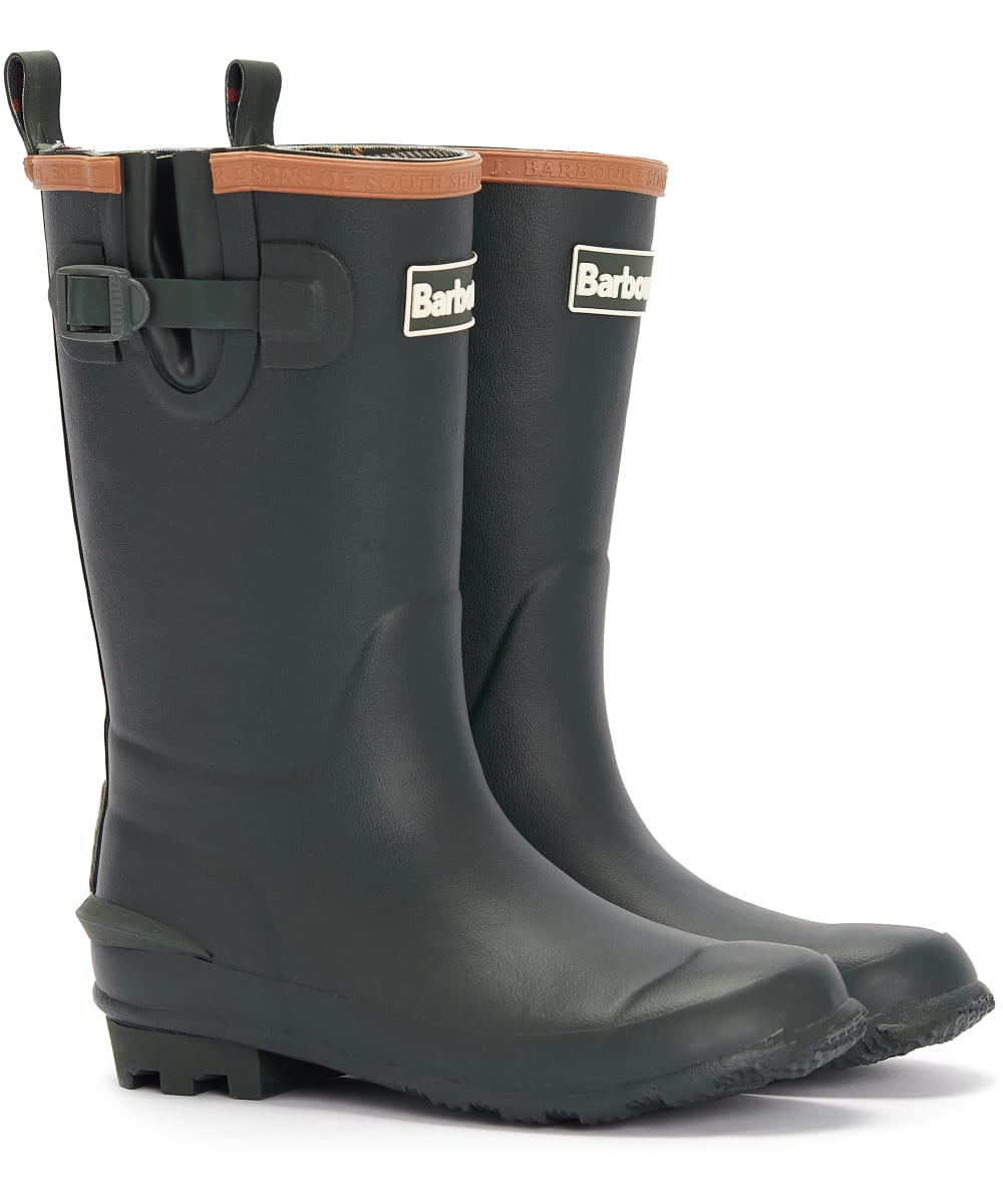 View Barbour Kids Simonside Wellington Boots Olive UK 12 information