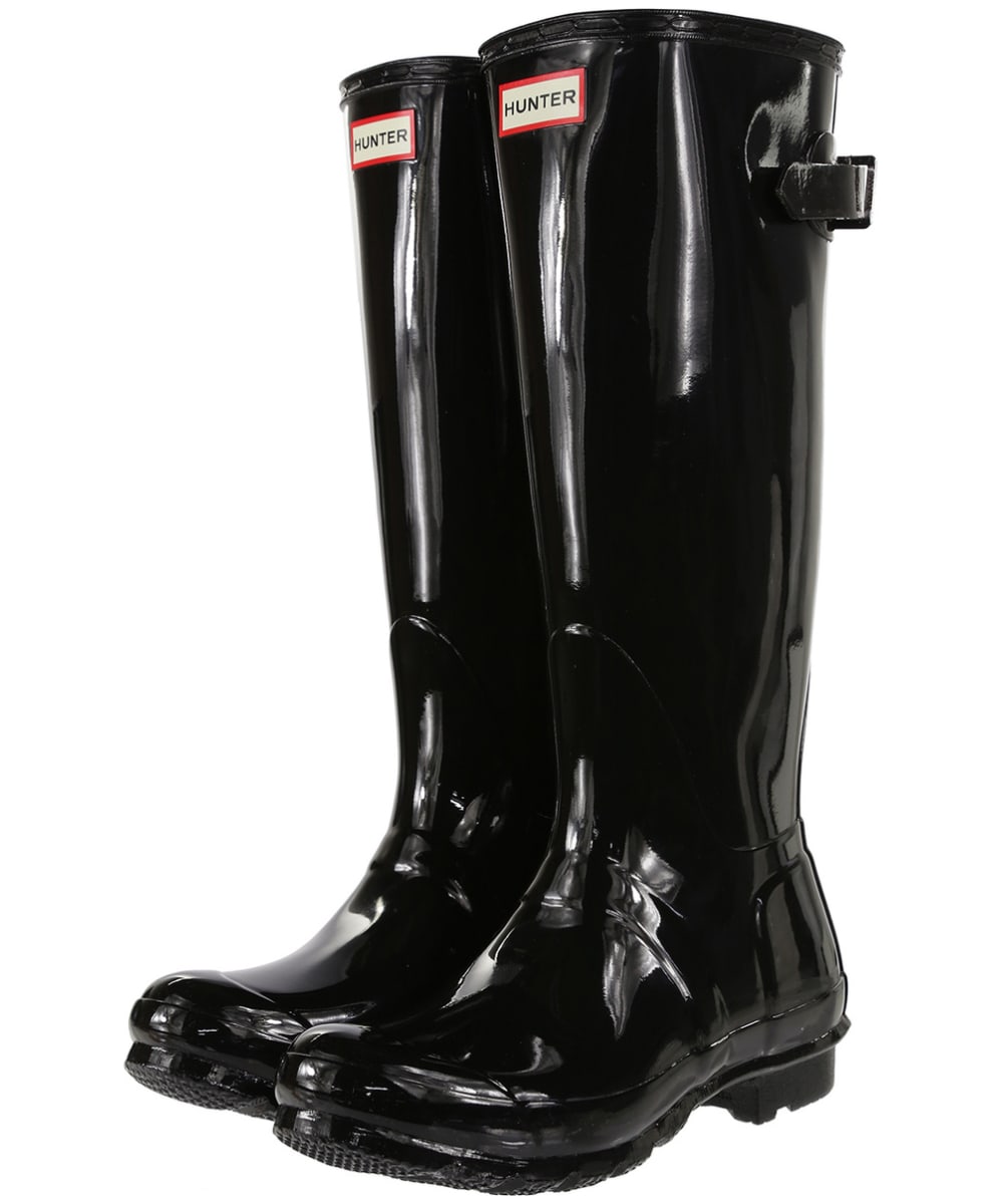 hunter black adjustable boots