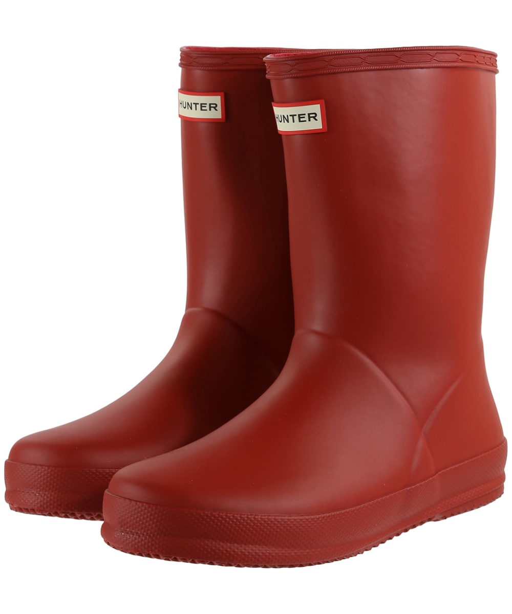 childrens red hunter wellies