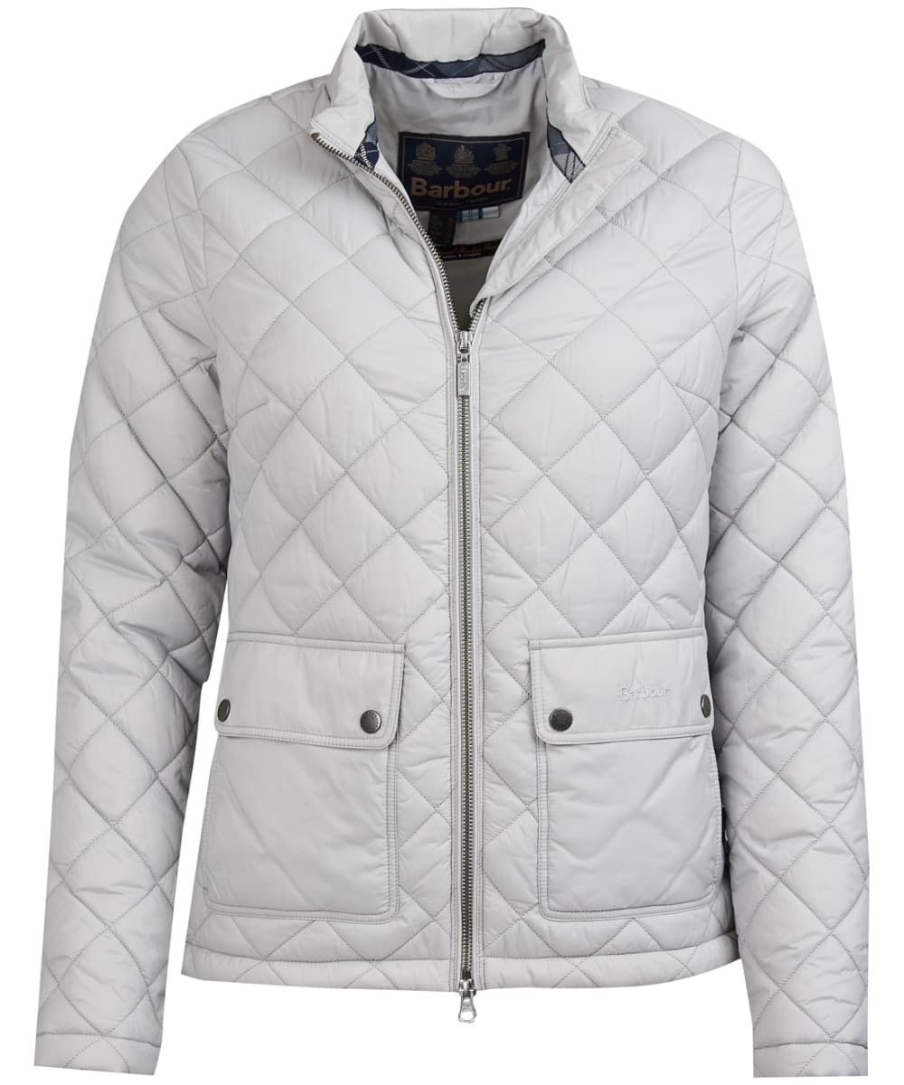 barbour white quilted jacket