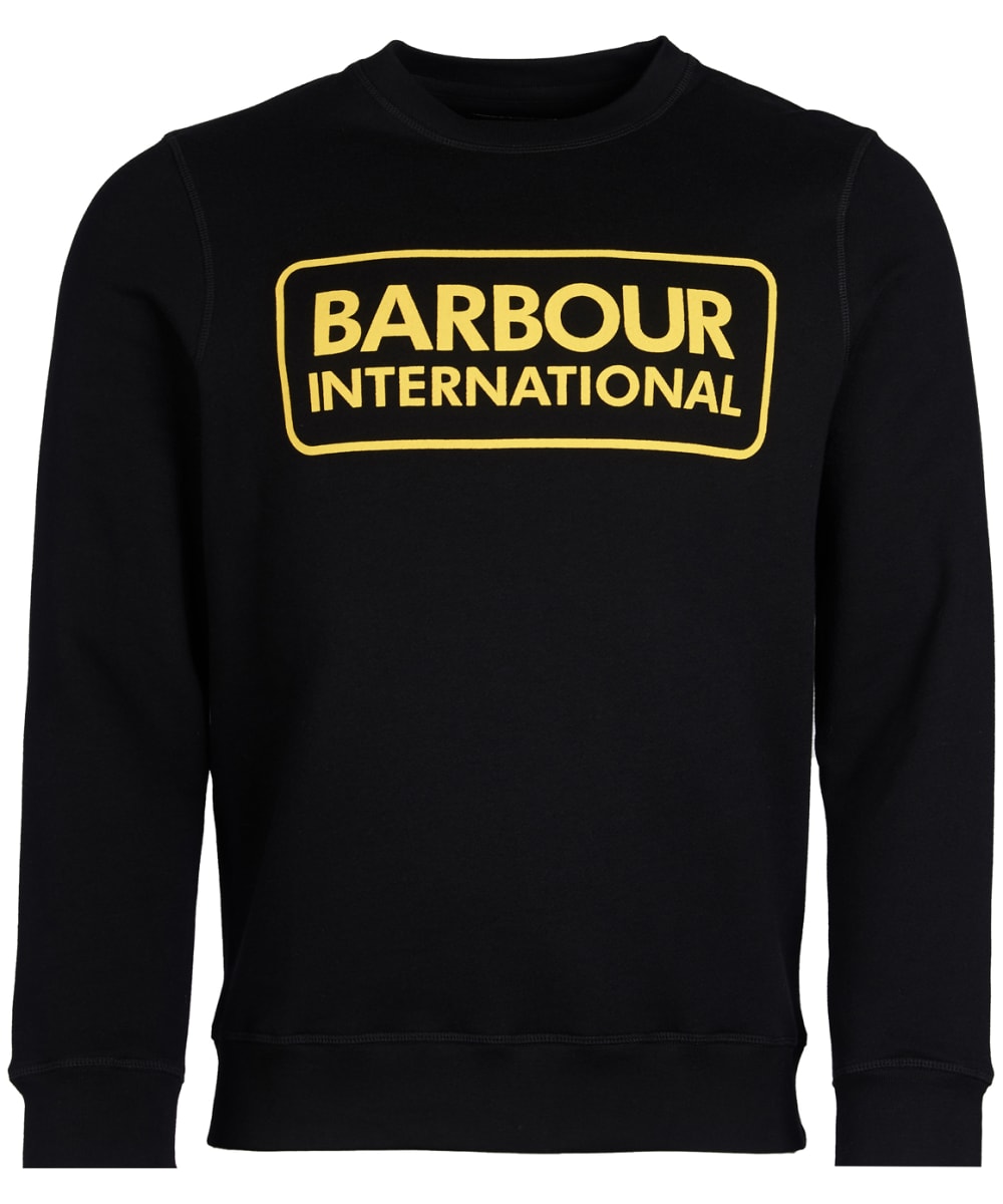 View Mens Barbour International Large Logo Sweater Black UK M information