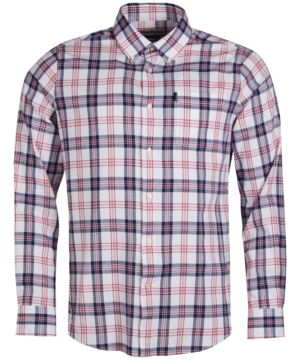 barbour red check shirt
