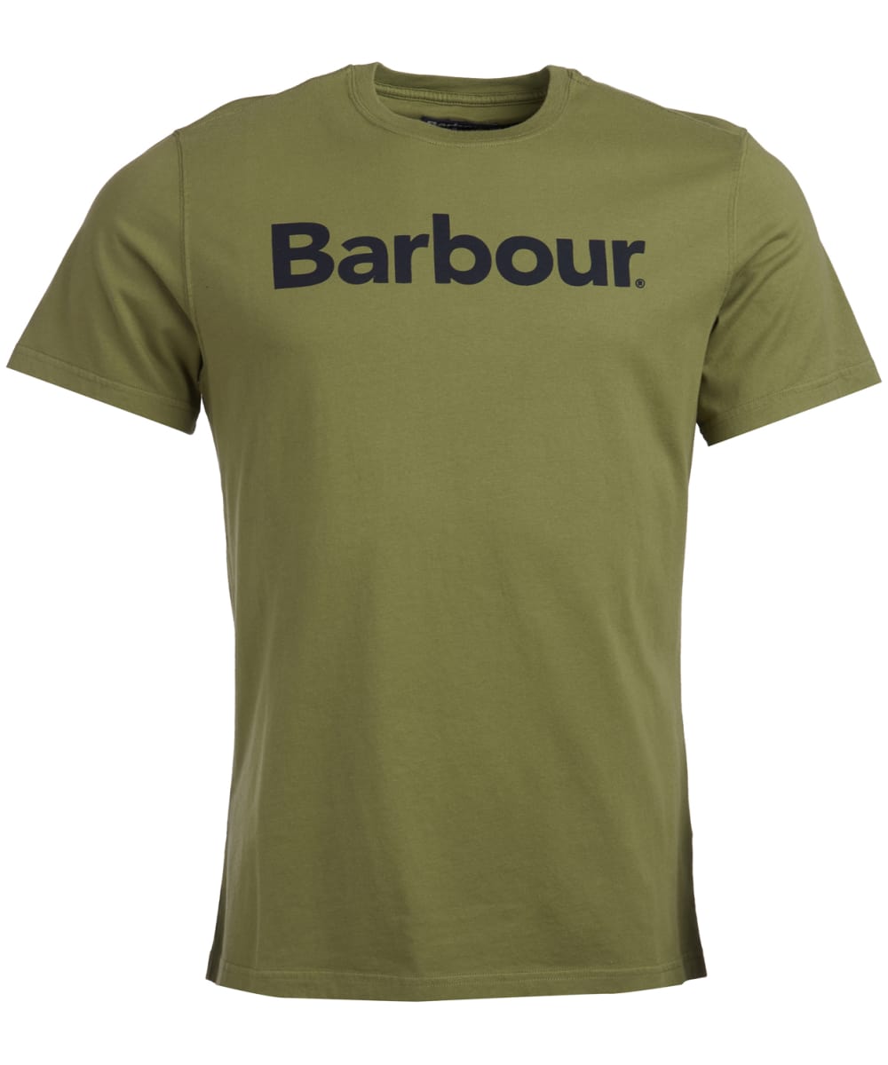 View Mens Barbour Logo Tee Burnt Olive UK S information