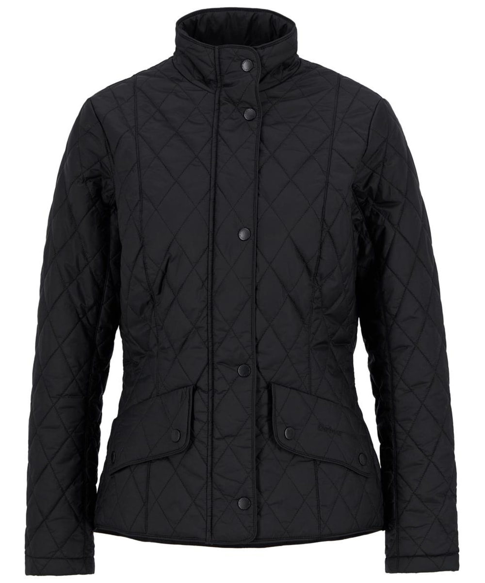 View Womens Barbour Flyweight Cavalry Quilted Jacket Black UK 8 information