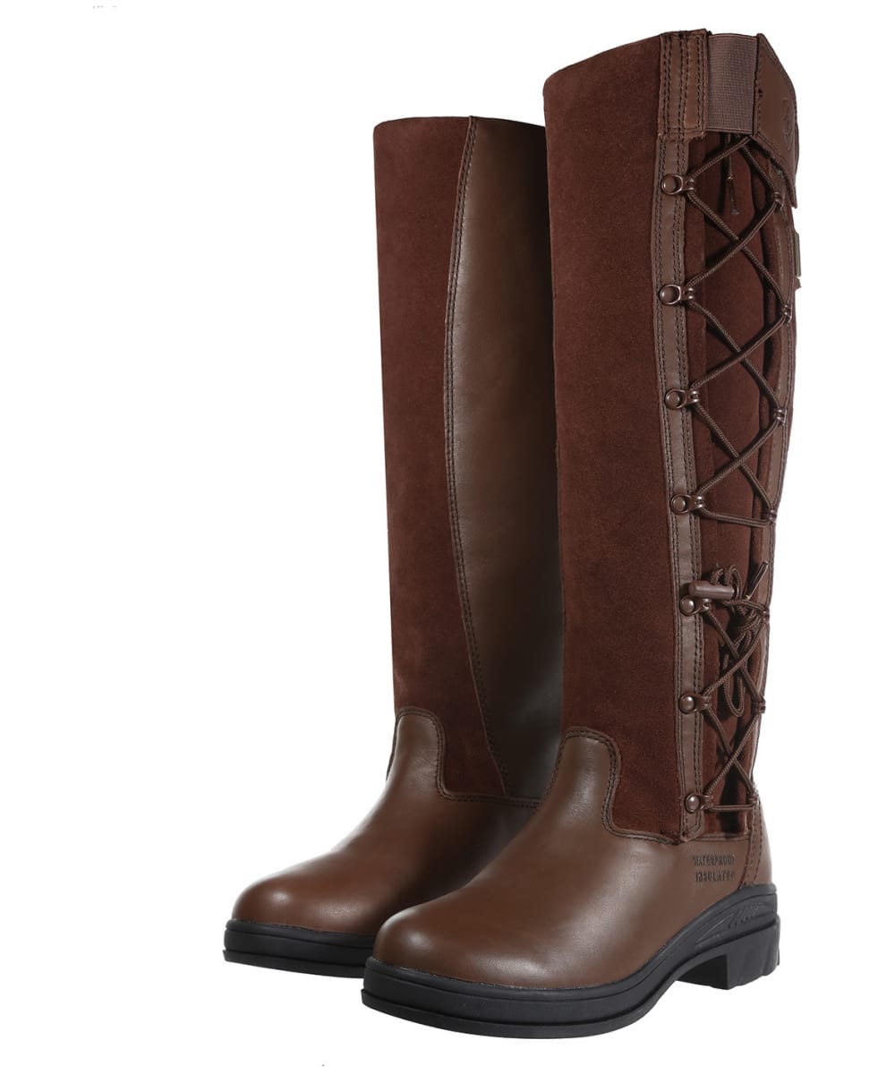 View Womens Ariat Grasmere H2O Waterproof Leather Boots Chocolate UK 6 information