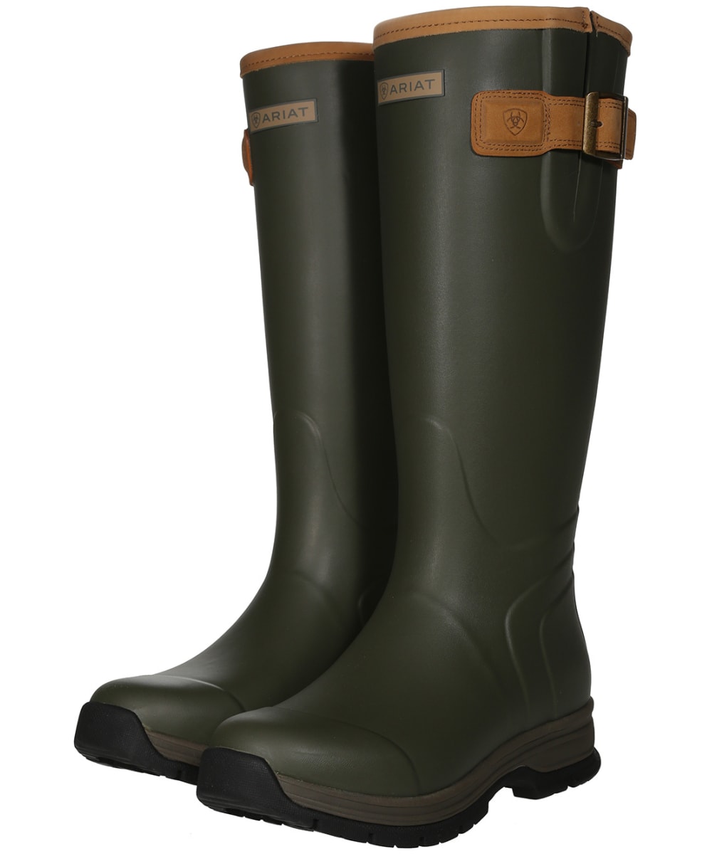 View Womens Ariat Burford Rubber Wellington Boots Olive UK 35 information