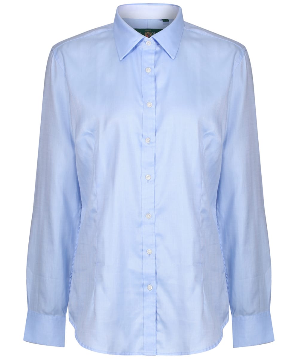 View Womens Alan Paine Bromford Classic Fit Cotton Shirt Baby Blue UK 18 information