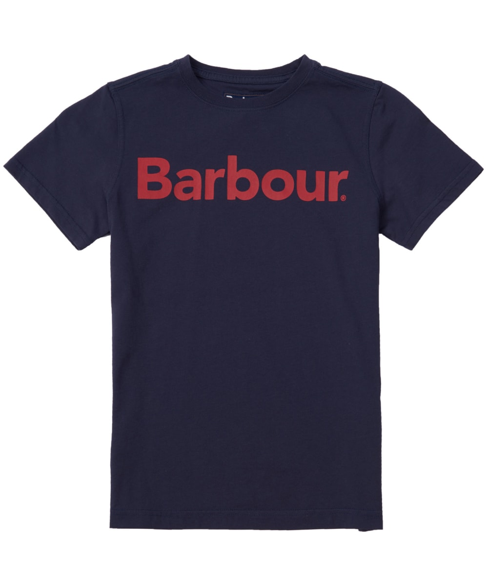View Boys Barbour Logo Tee 1015yrs Navy 1415yrs XXL information