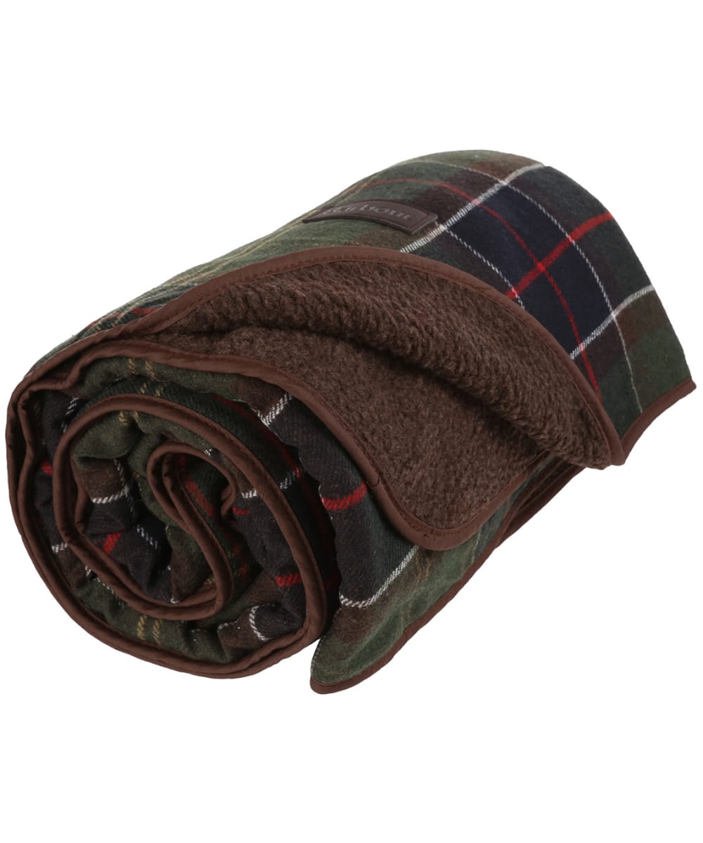 Barbour Large Tartan Wool Touch Blanket