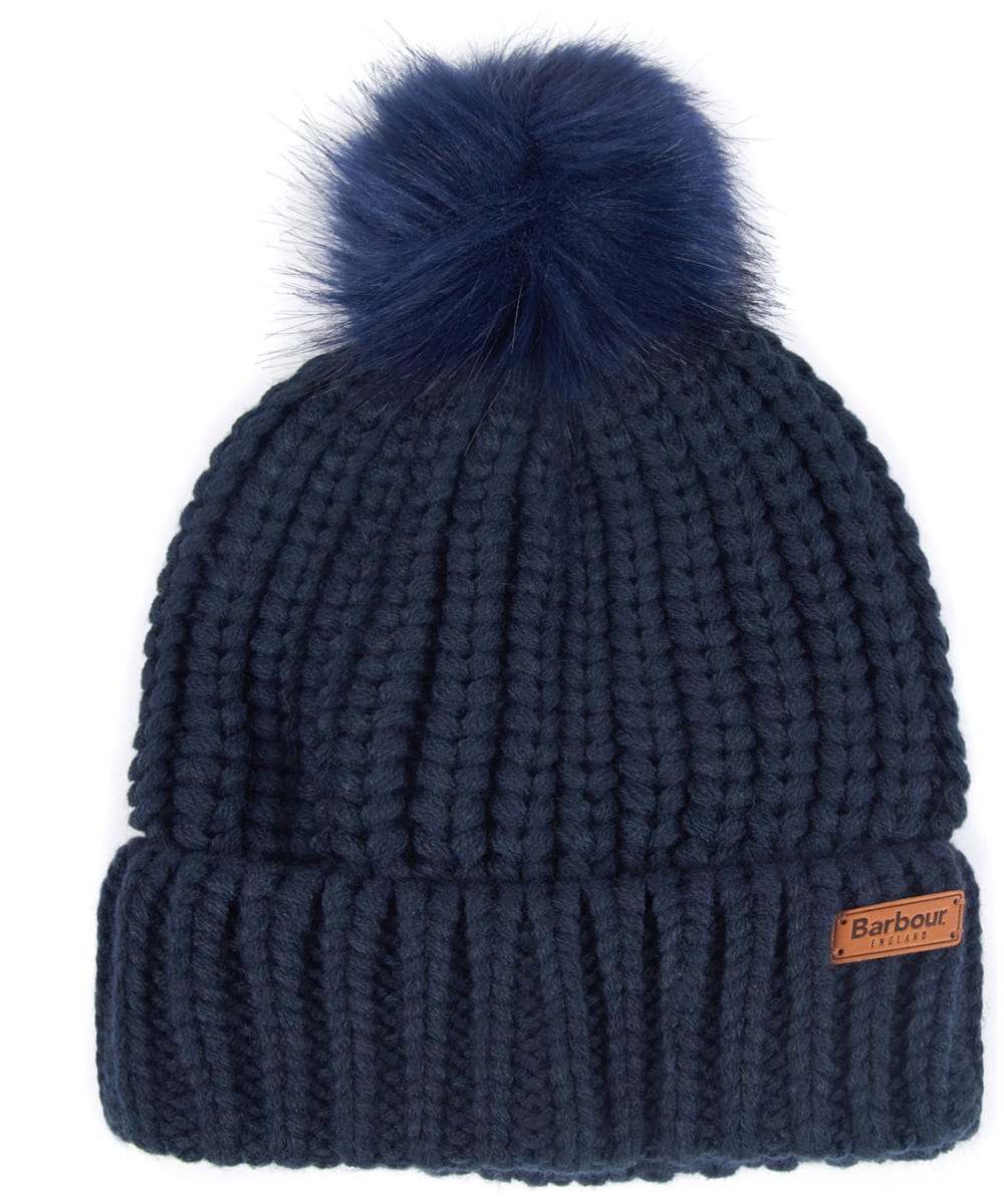 View Womens Barbour Saltburn Bobble Hat Navy One size information