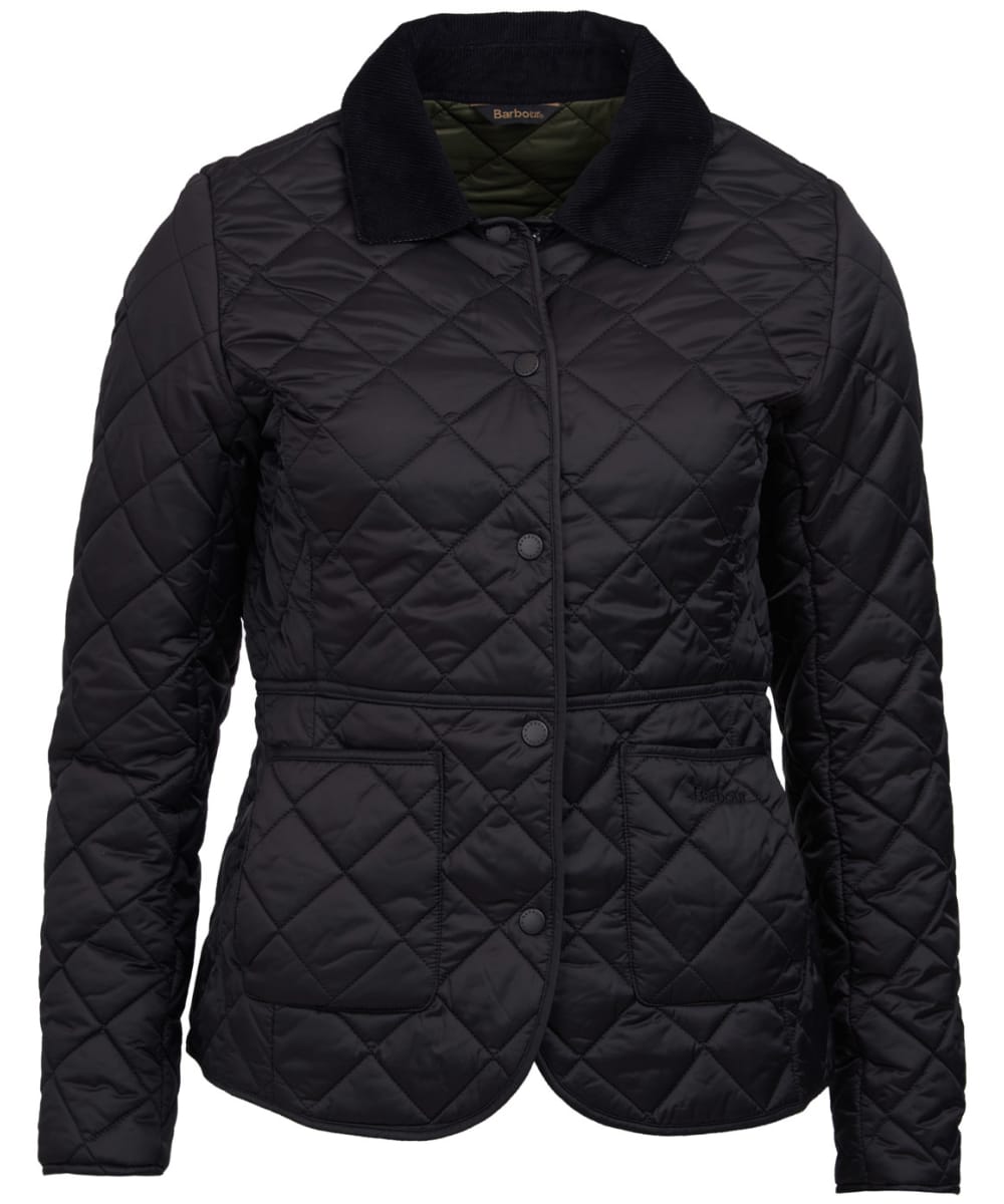 View Womens Barbour Deveron Quilted Jacket Black UK 8 information