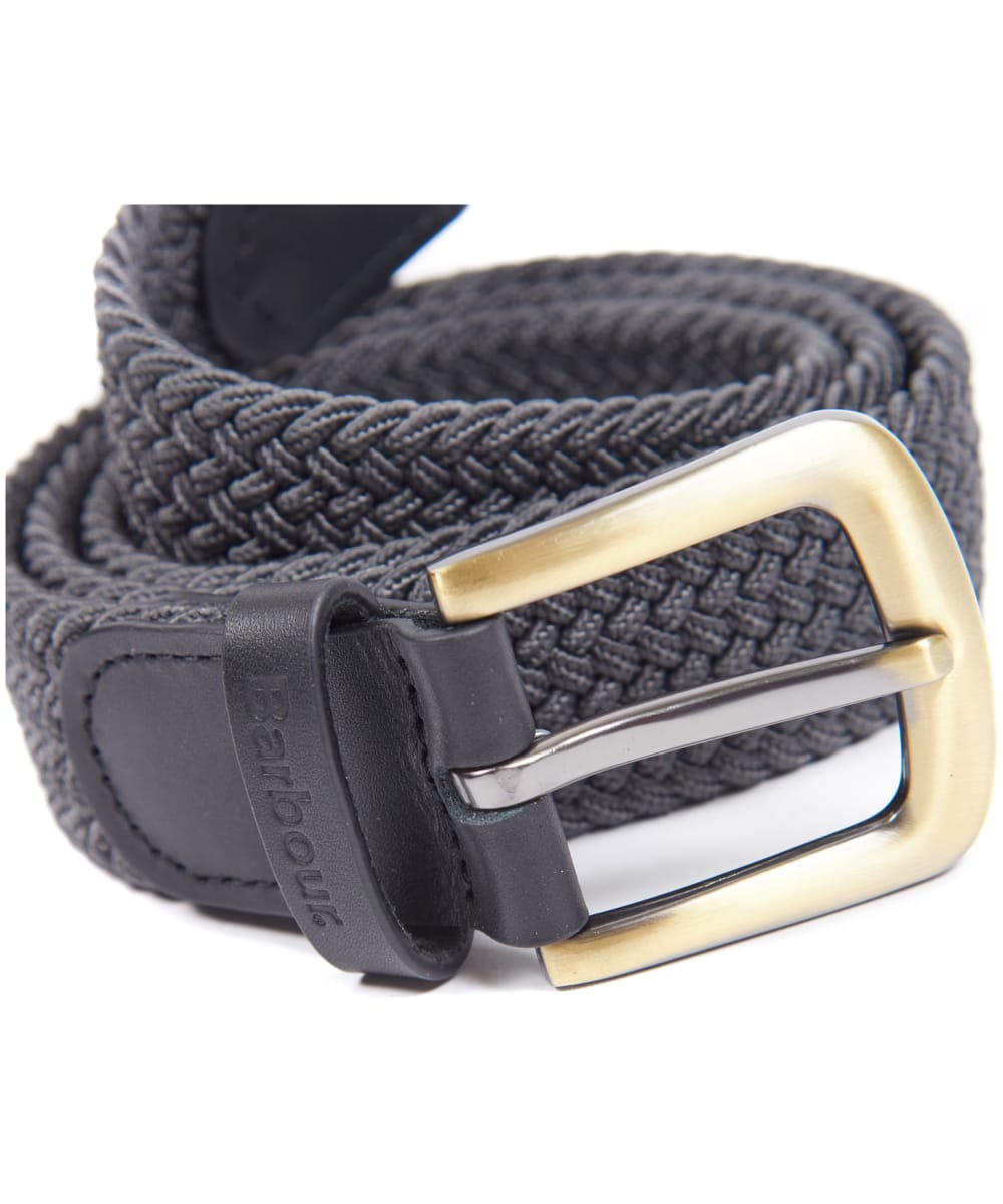 Men's Barbour Stretch Webbing Leather Belt