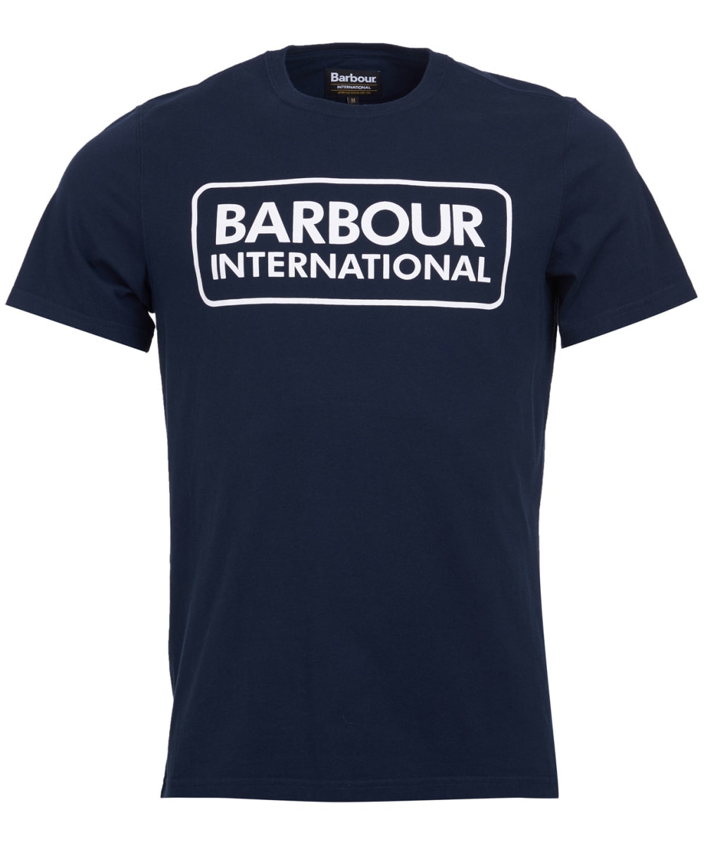 View Mens Barbour International Essential Large Logo TShirt International Navy UK S information