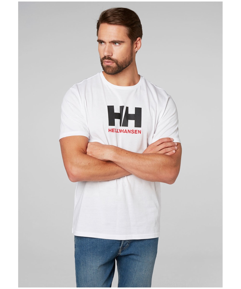 View Mens Helly Hansen Logo Short Sleeved Cotton TShirt White XXL information