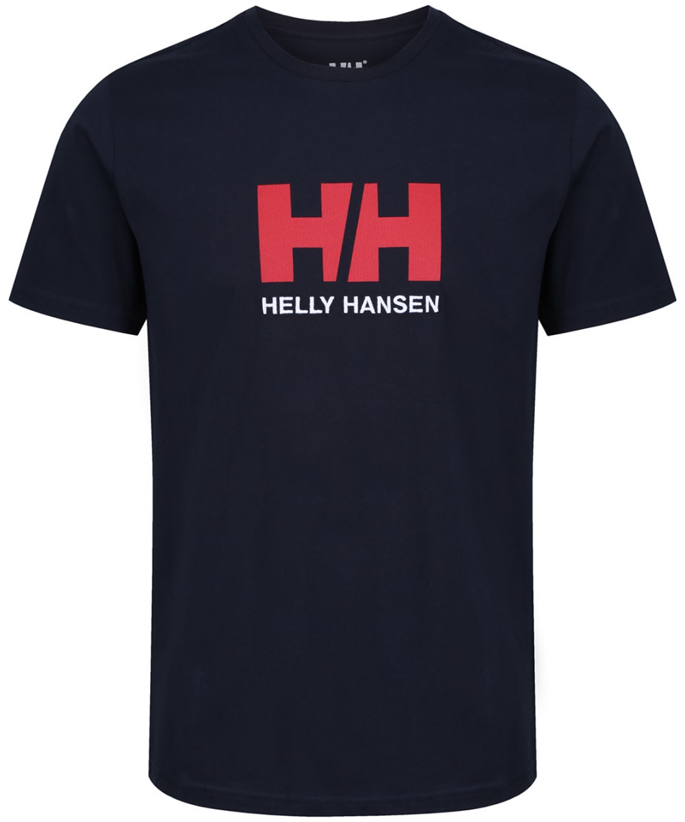 View Mens Helly Hansen Logo Short Sleeved Cotton TShirt Navy XL information