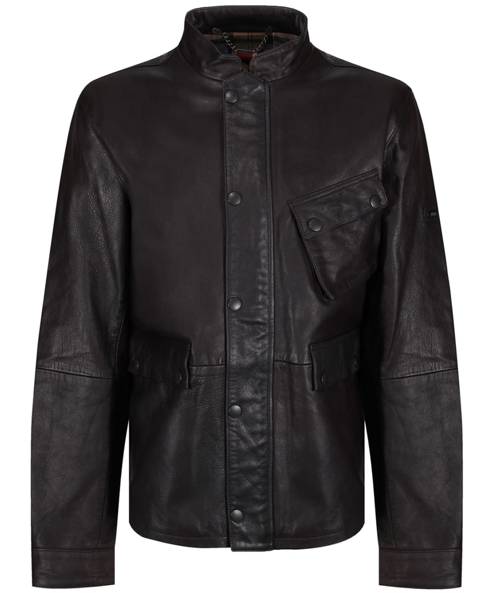 barbour leather jacket