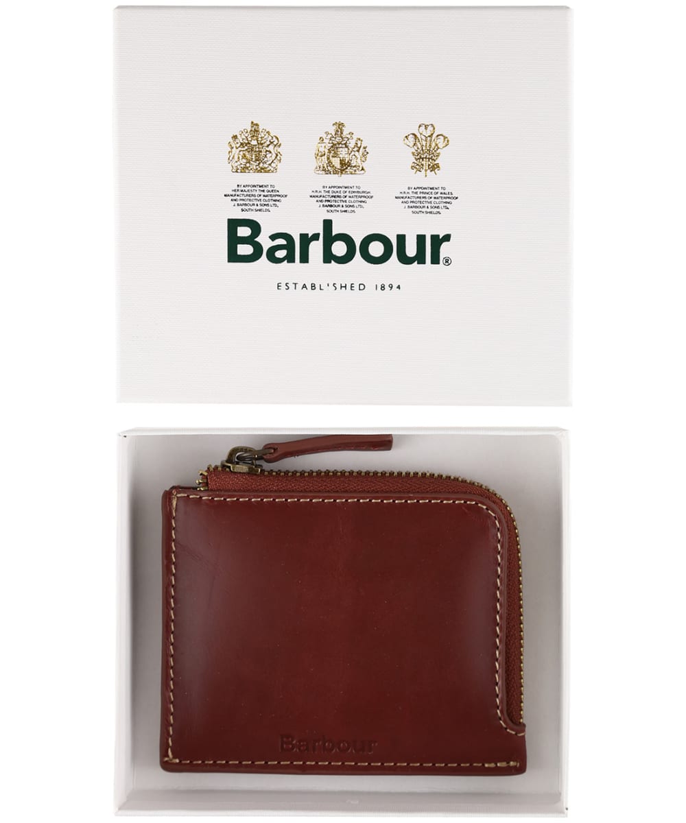 Men’s Barbour Hadleigh Leather Zip Wallet