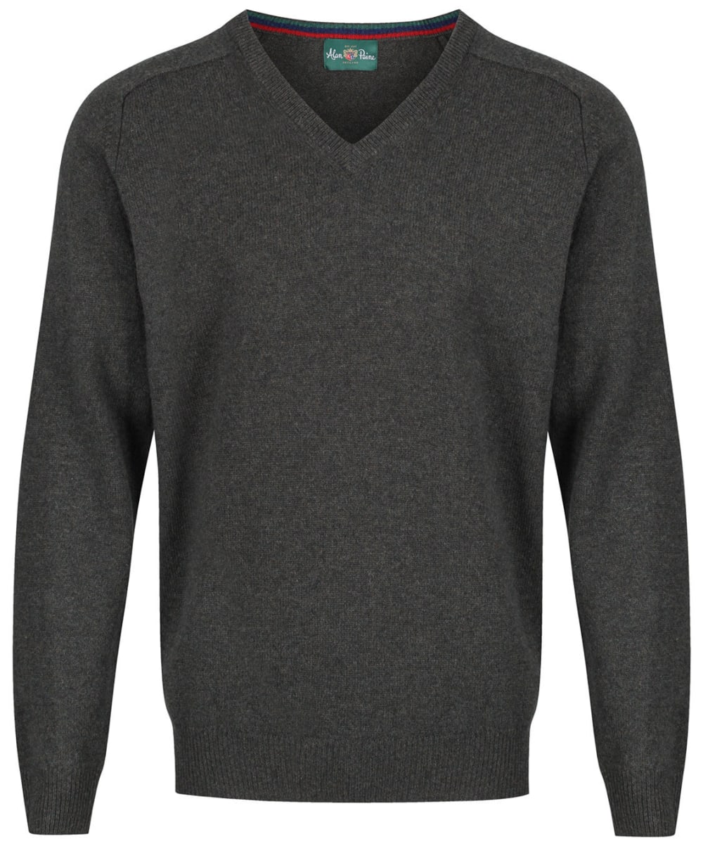 View Mens Alan Paine Streetly VNeck Lambswool Pullover Seaweed UK L information