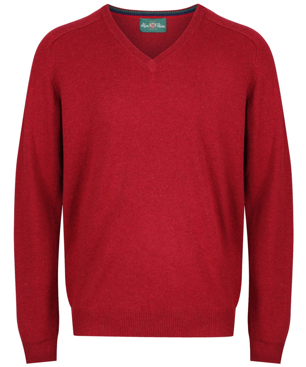 View Mens Alan Paine Streetly VNeck Lambswool Pullover Magma UK XXXL information