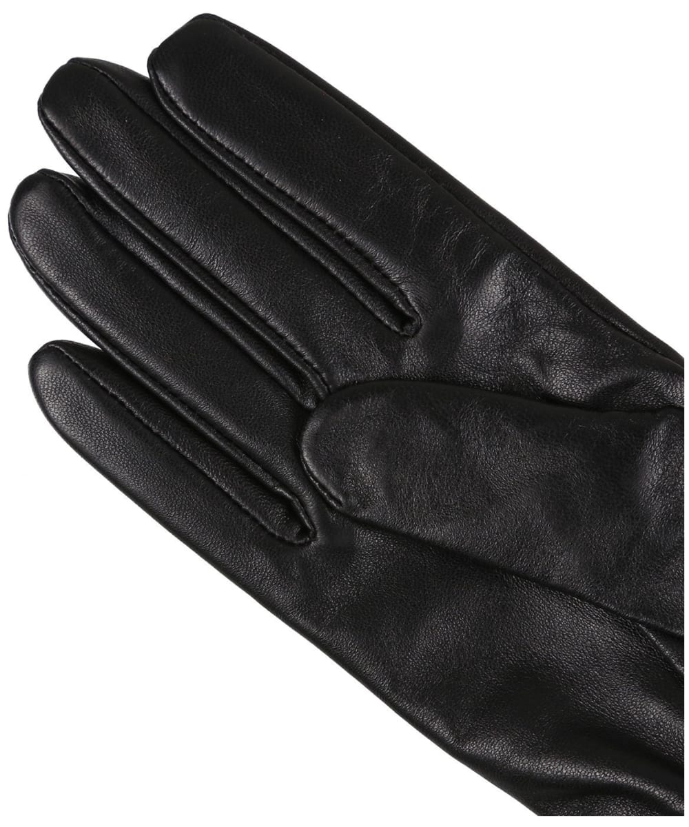 0円 有名な バーブァー レディース 手袋 アクセサリー Fur Trimmed Leather Gloves DARK BROWN