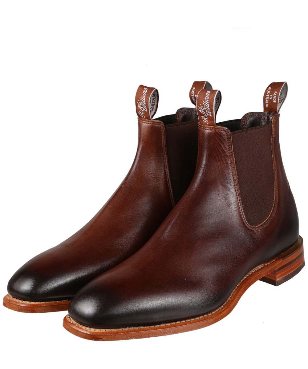 View Mens RM Williams Chinchilla Leather Boots G Fit Bordeaux UK 8 information
