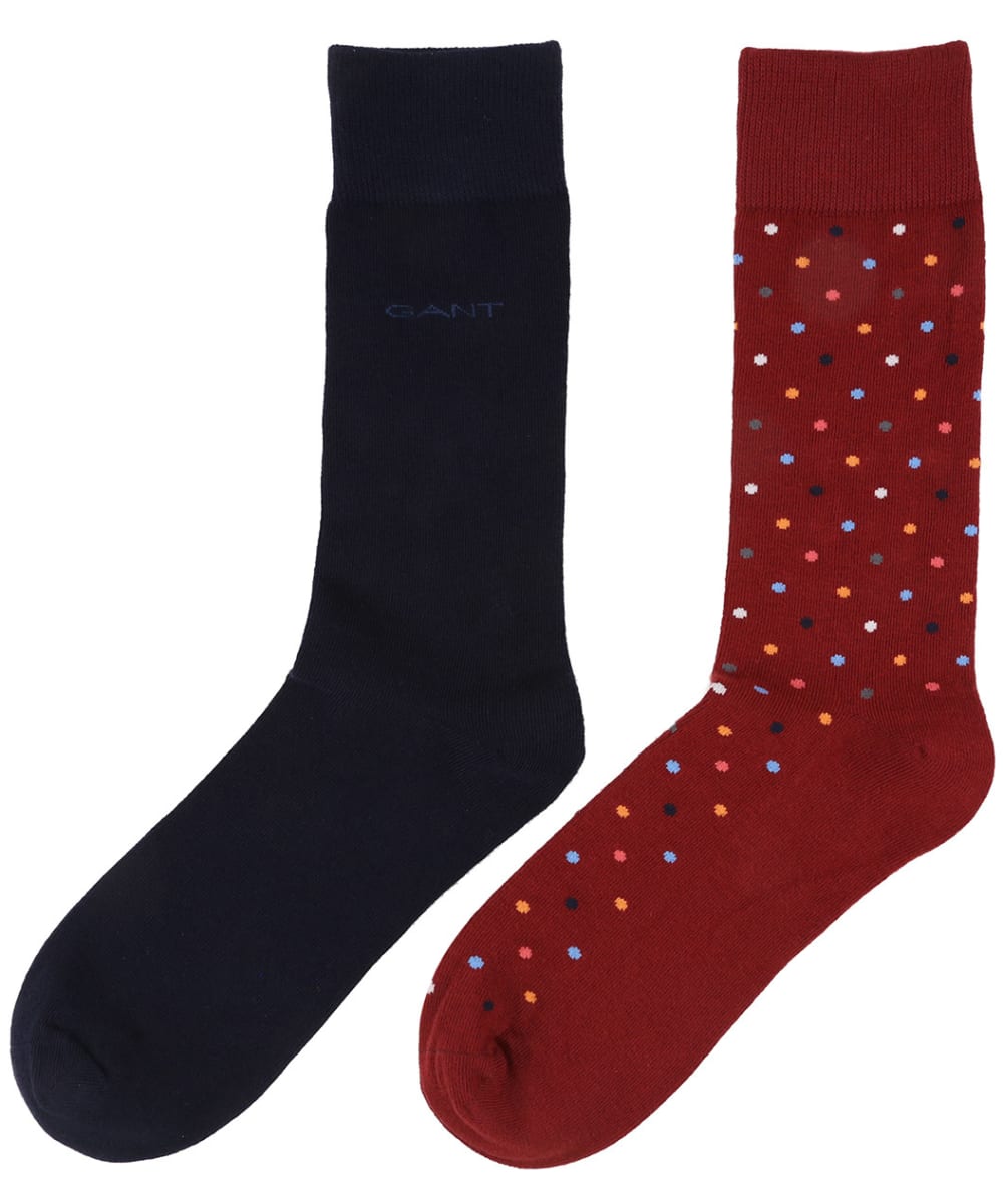 Men’s GANT 2-Pack Solid and Multi Dot Socks