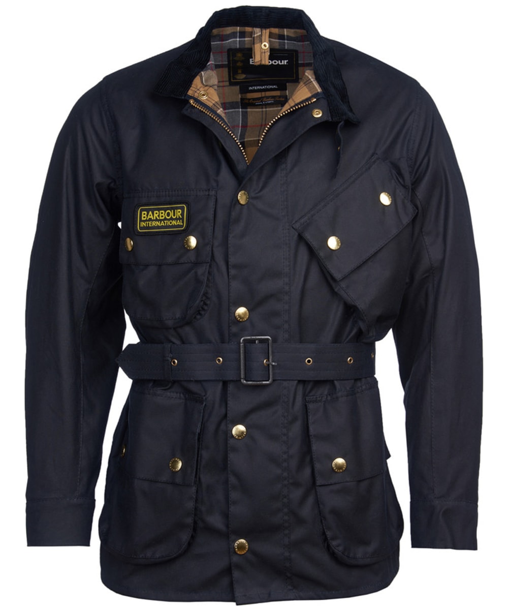 View Mens Barbour International Original Wax Jacket Navy UK 30 information