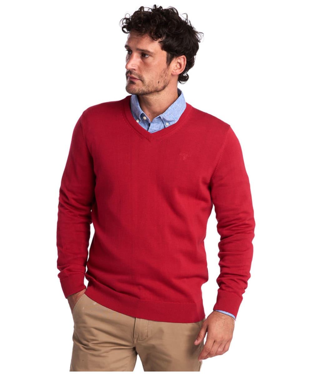 Men's Barbour Pima Cotton V-Neck Sweater