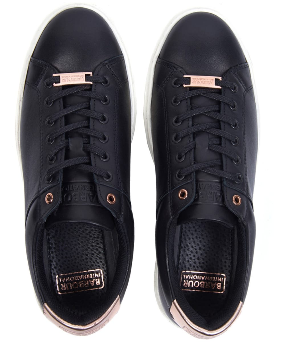 barbour black trainers