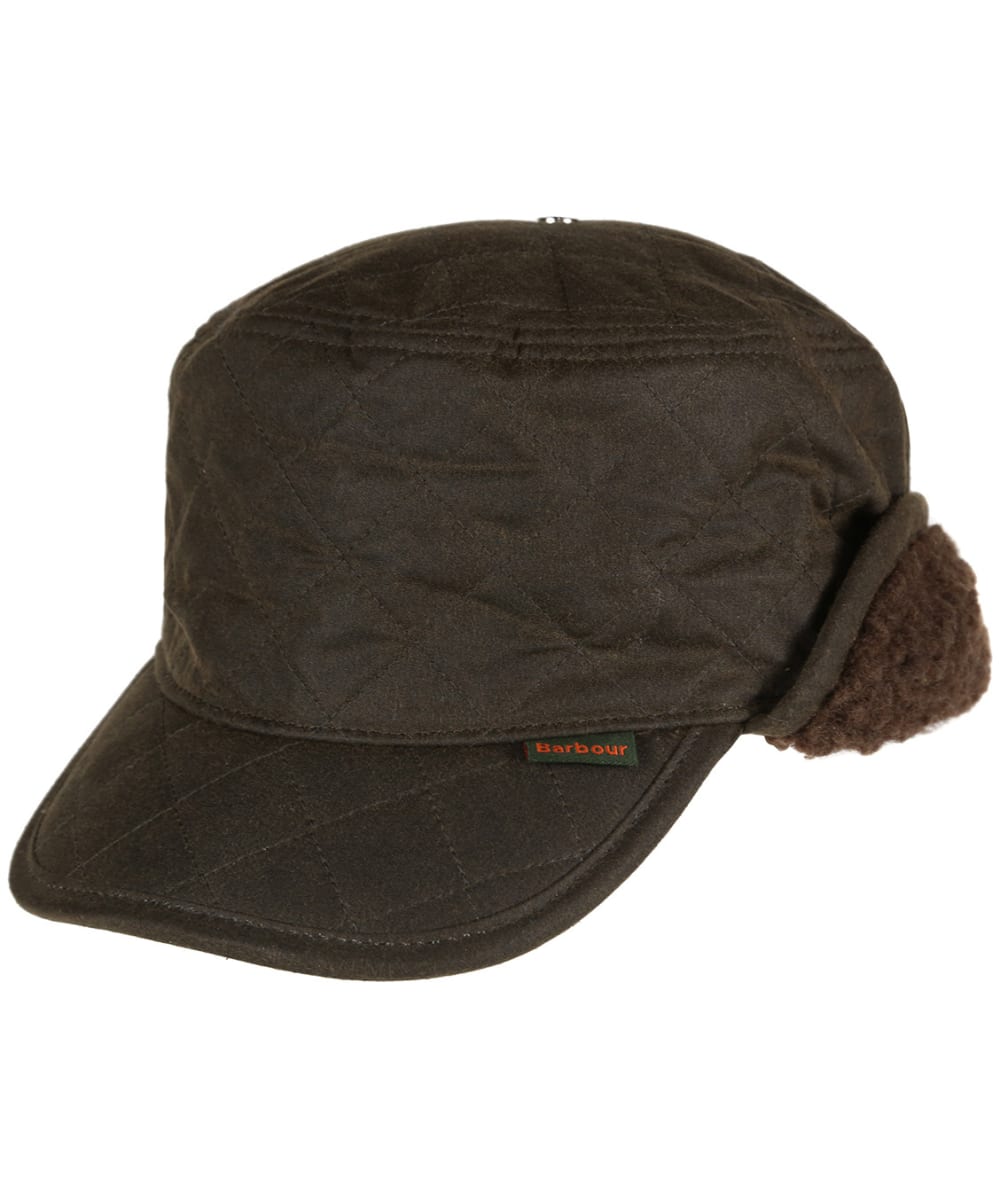 View Mens Barbour Stanhope Trapper Waxed Hat Olive M 57cm information