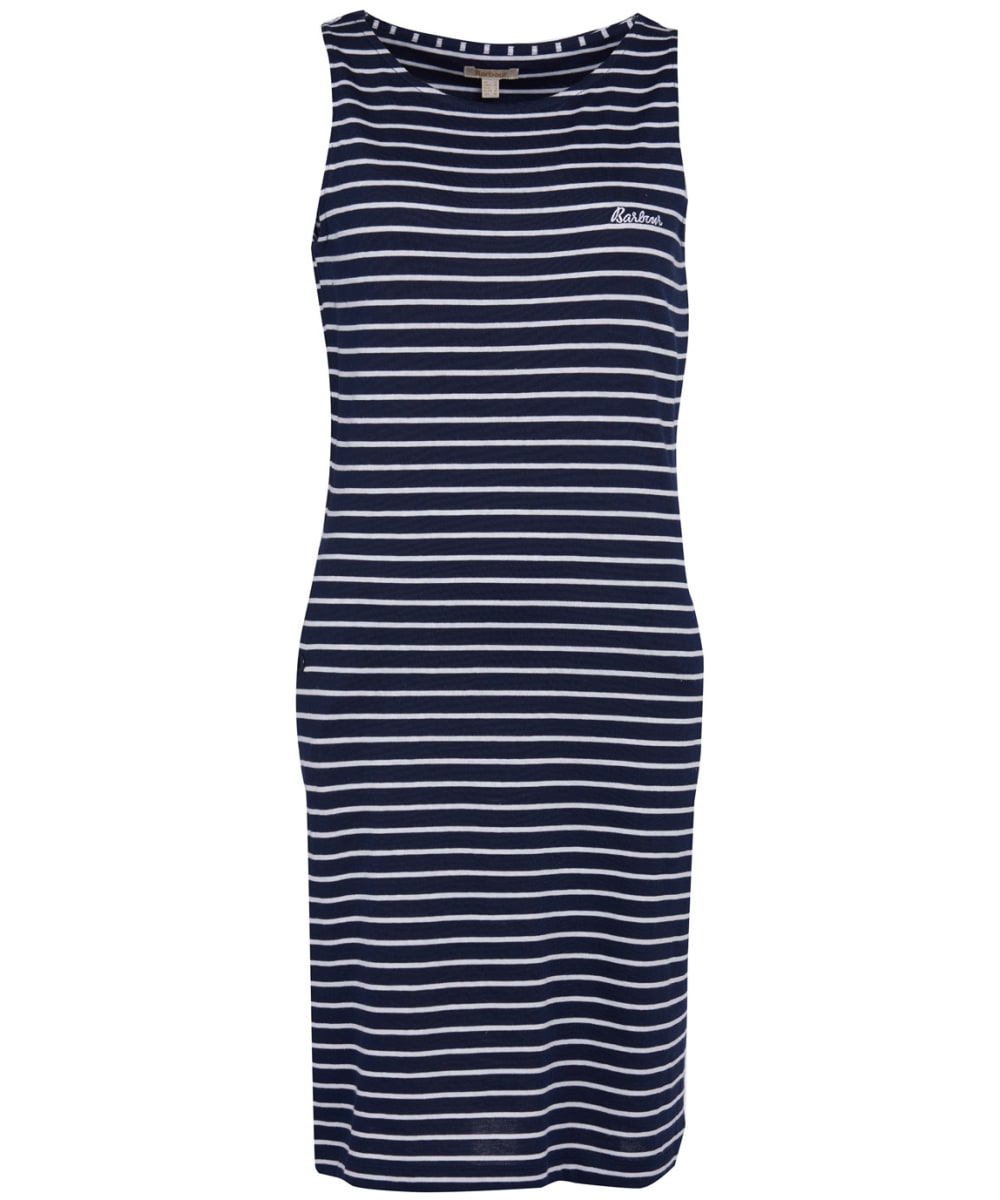 View Womens Barbour Dalmore Stripe Dress Navy White UK 14 information