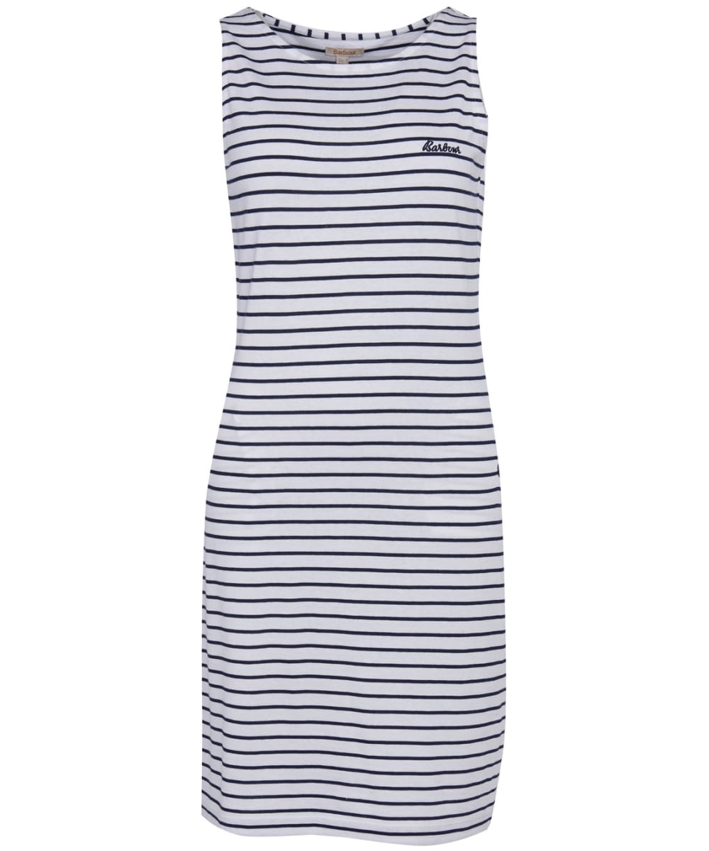 View Womens Barbour Dalmore Stripe Dress White Navy UK 12 information