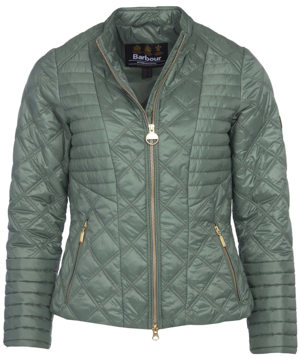 women's green quilted barbour jacket