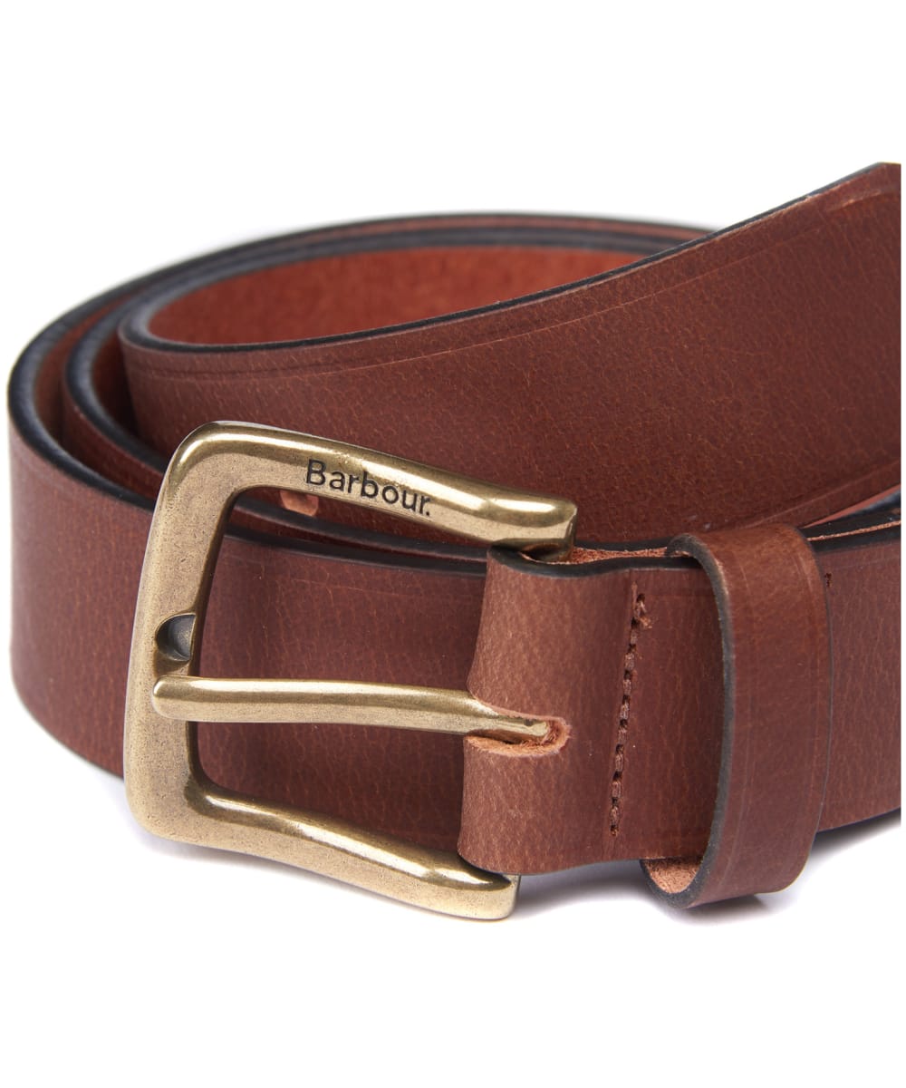 Men's Barbour Leather Wallet and Belt Gift Set
