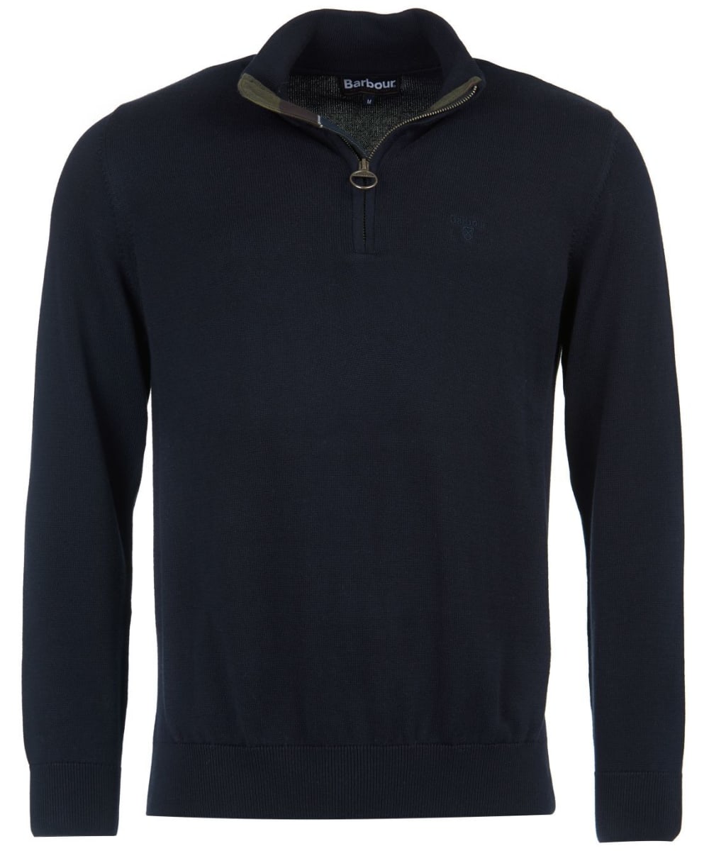 View Mens Barbour Cotton Half Zip Sweater Navy UK XL information