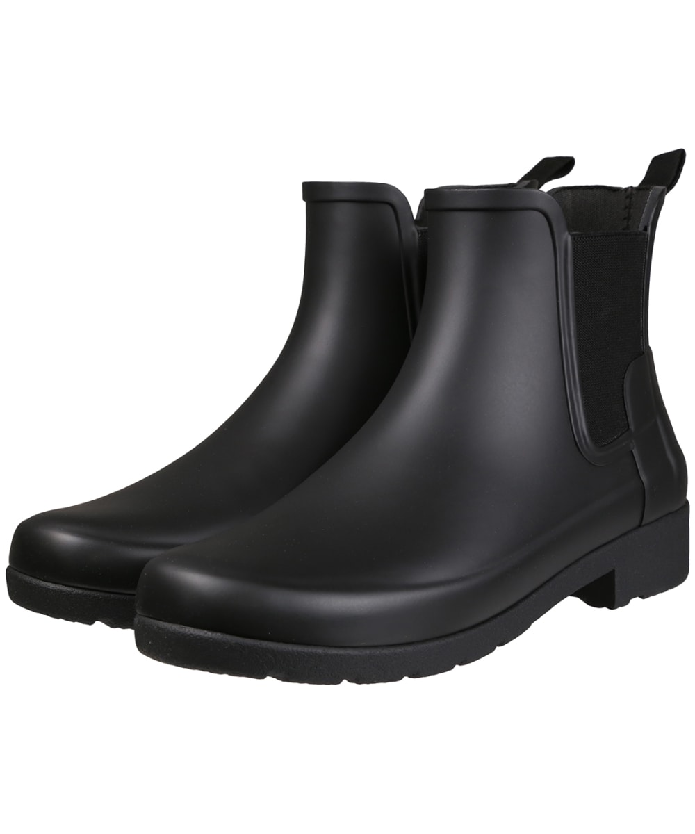 hunter women's refined slim fit rain boots black