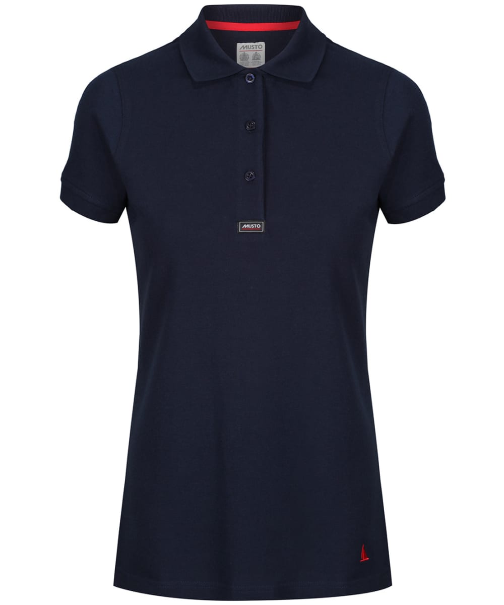 View Womens Musto Cotton Pique Short Sleeve Polo Shirt True Navy UK 16 information