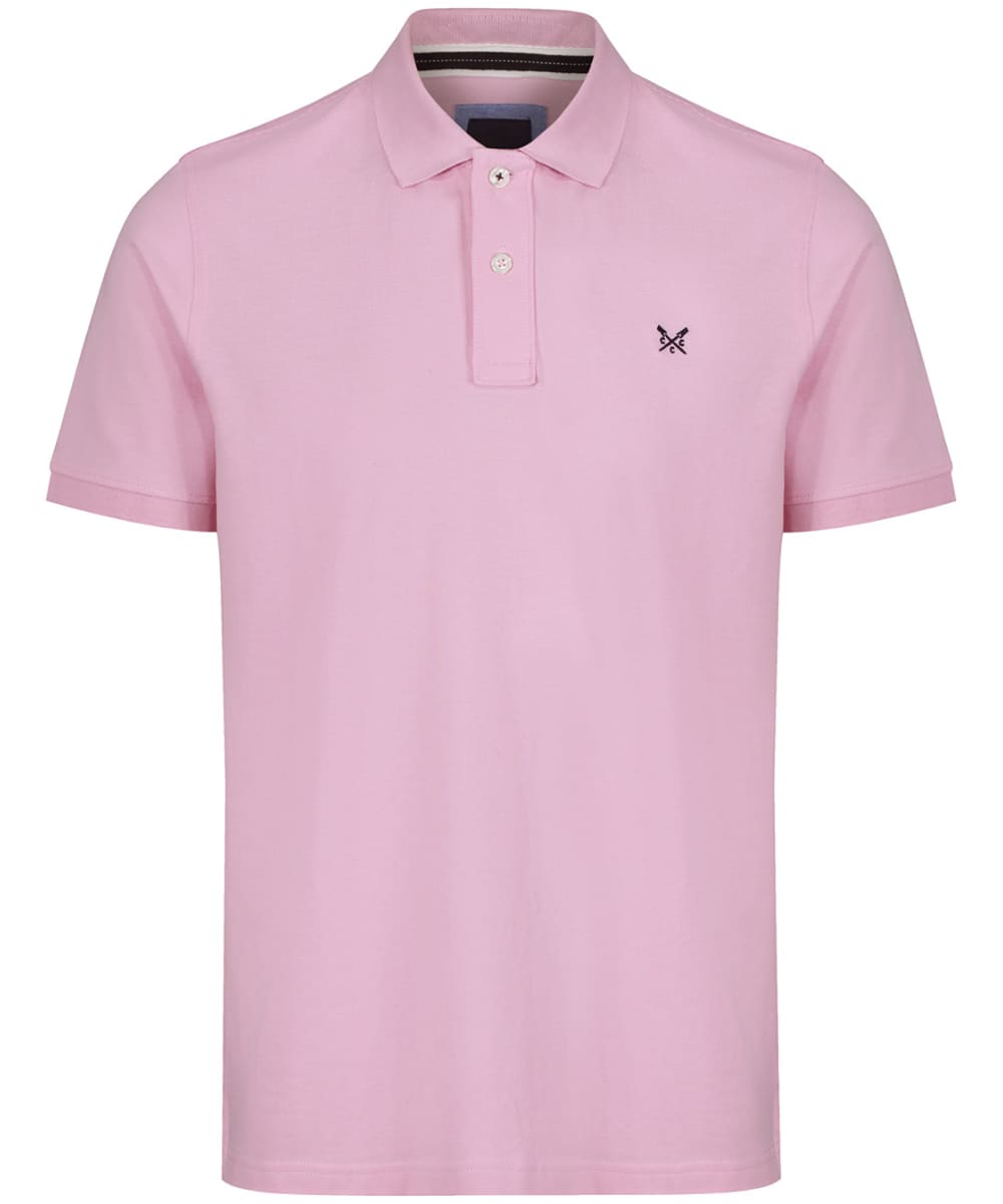 View Mens Crew Clothing Classic Pique Short Sleeved Polo Shirt Classic Pink UK XXL information