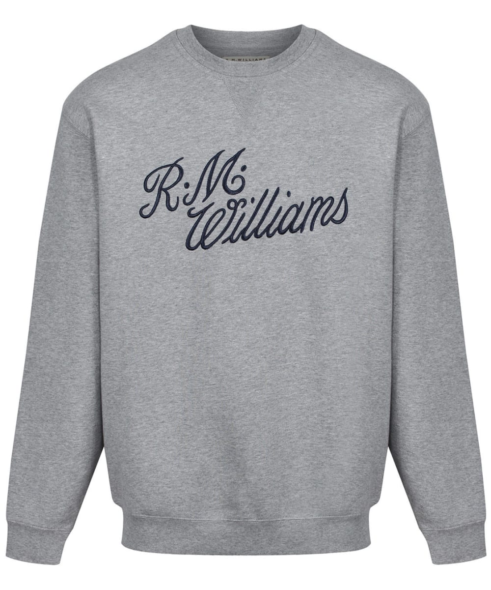 View RM Williams Script Crew Neck Sweatshirt Grey Blue UK L information